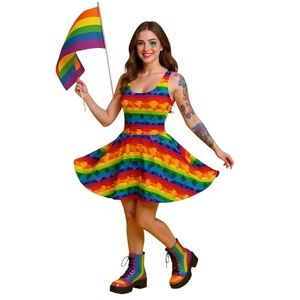 LGBTQIA + Gay Pride Stripe Dress